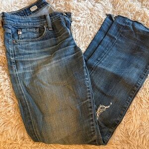 AG Adriano Goldschmied Blue Women Jeans Tomboy Boyfriend fit